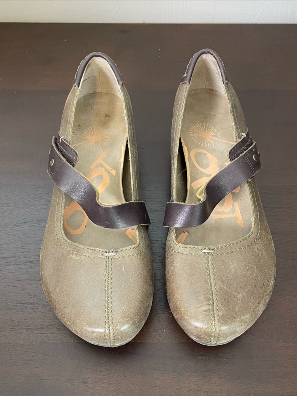 OTBT Brown Leather Wedges Size 7.5